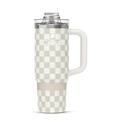 Limited Edition: 30oz. Taupe Tartan Travel StrawSip™ Tumbler LQCV